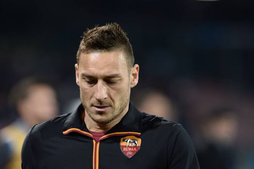 La delusione di Totti. LaPresse